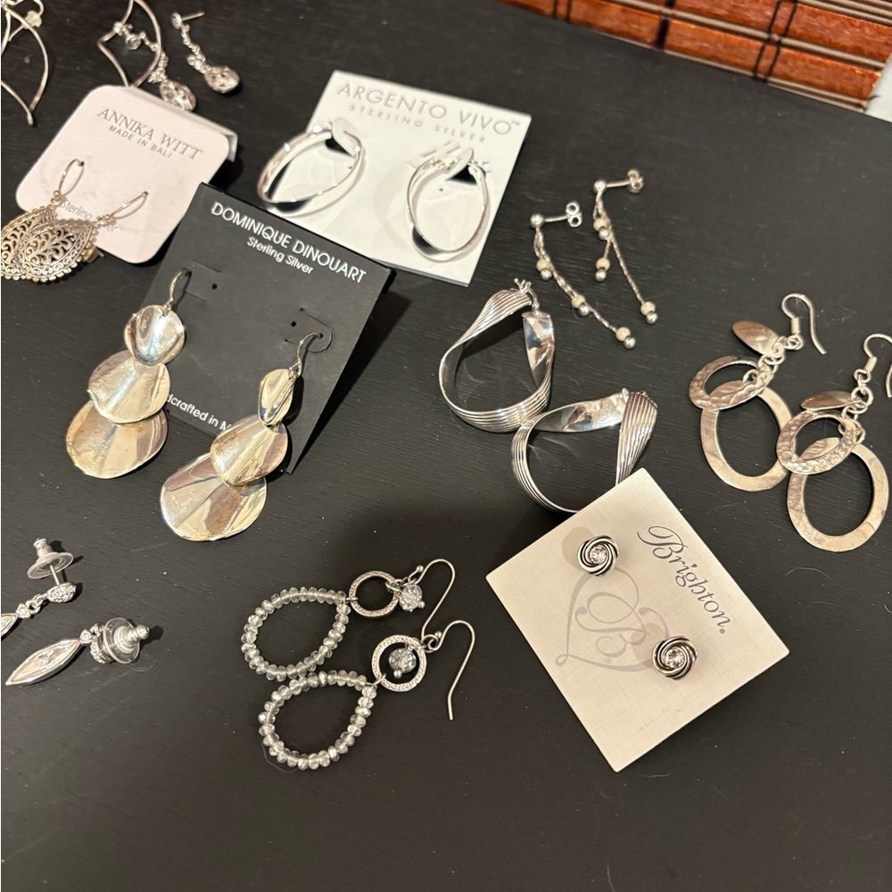 Lot of Silver Earrings - Picture 3 of 3